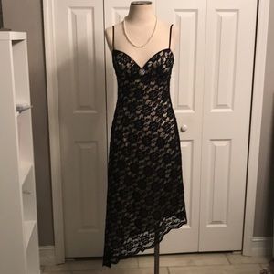 White House Black Market Lace Overlay Dress